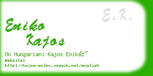 eniko kajos business card